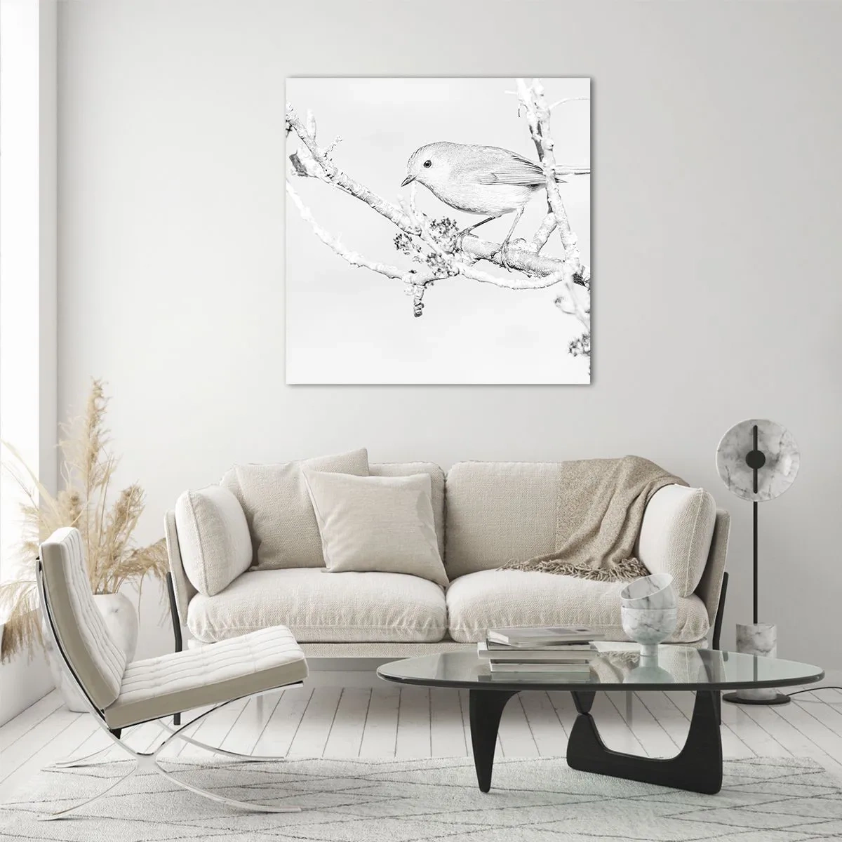 Obraz na skle - Zimné ráno - 70x70 cm