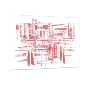Obraz na skle - Červené mesto - 120x80 cm