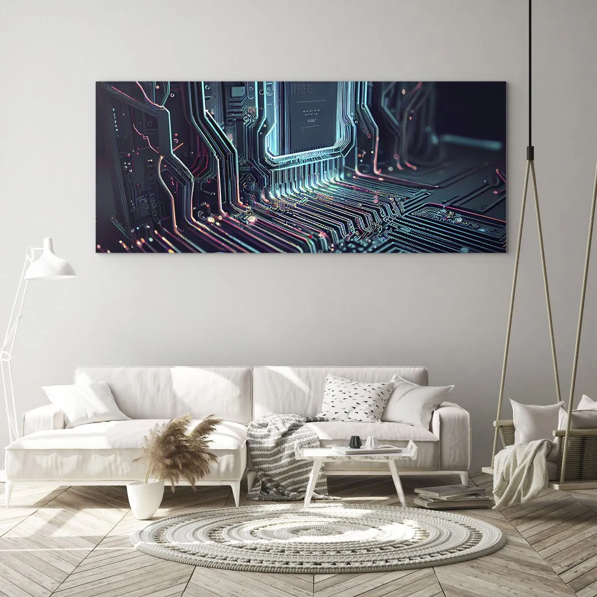 Obraz na skle - Len tak premýšľam… - 100x40 cm