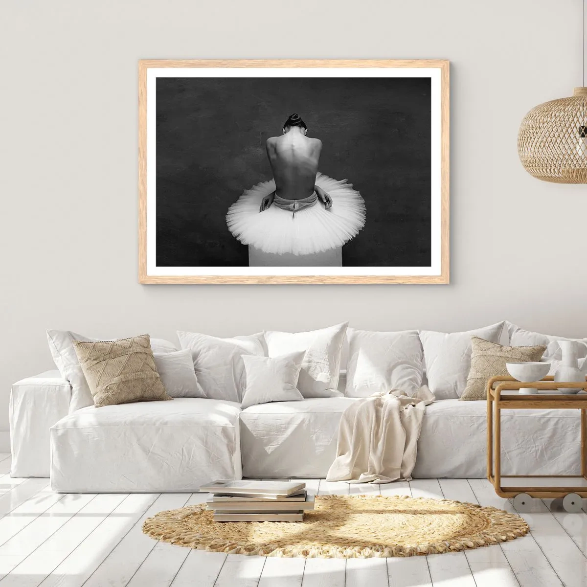 Plagát v ráme zo svetlého duba - Práve prekvitá - 91x61 cm