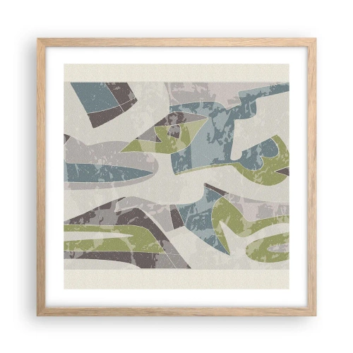 Plagát v ráme zo svetlého duba - Kompozícia za sklom - 50x50 cm