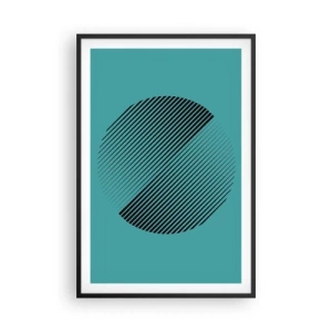 Plagát v čiernom ráme - Kruh – geometrická variácia - 61x91 cm