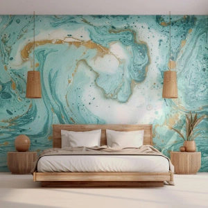 Fototapeta Premium Sand - Pod veľkou vlnou z epochy Edo - Abstrakcia, Kus, Grafika - 450x315 cm