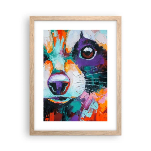 Plagát v ráme zo svetlého duba - Iba dobré emócie - 30x40 cm