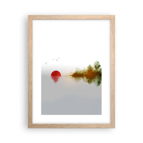 Plagát v ráme zo svetlého duba - Prísľub pokoja - 30x40 cm