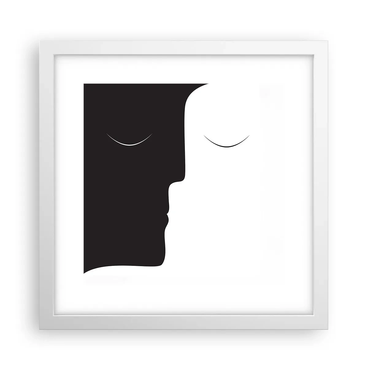 Plagát v bielom ráme - Jednota protikladov - 30x30 cm
