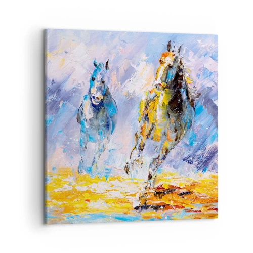 Obraz na plátne - Cvalom cez žiaru - 60x60 cm