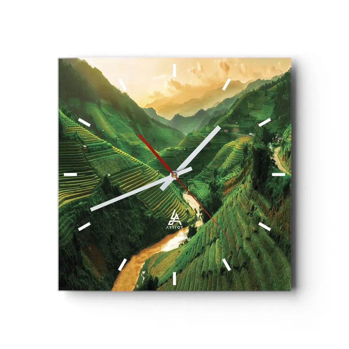 Nástenné hodiny - Vietnamské údolie - 30x30 cm