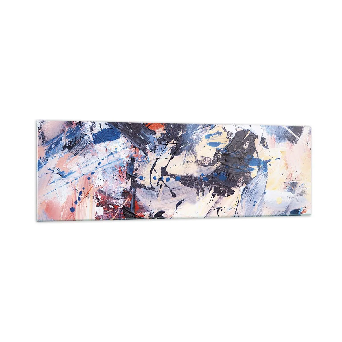 Obraz na skle - Bláznivý tanec abstrakcie - 160x50 cm