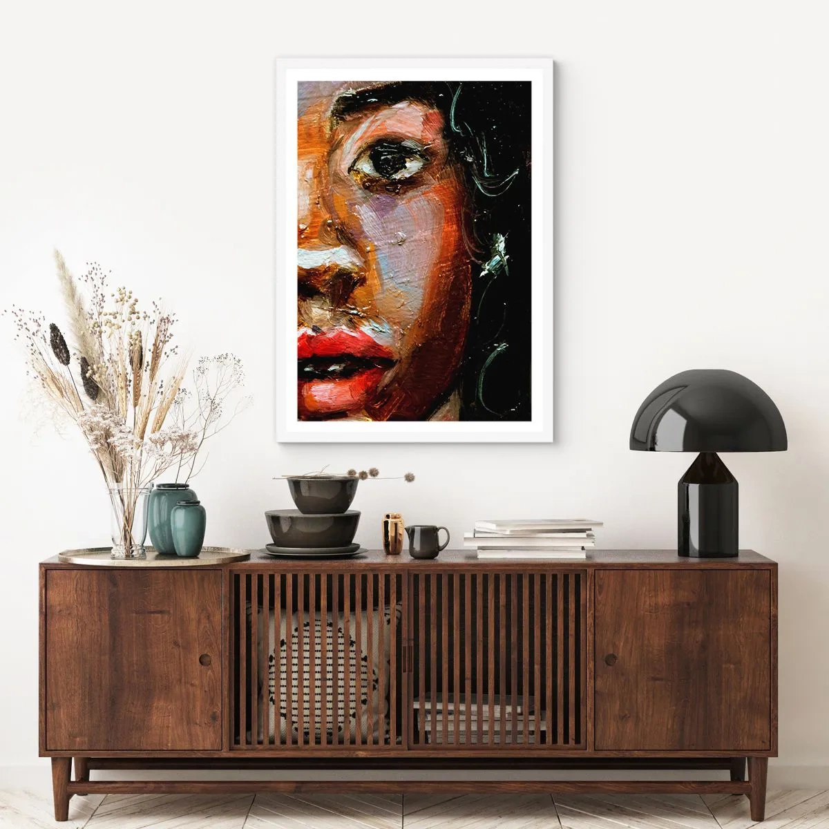 Plagát v bielom ráme - Čierna a jas - 70x100 cm