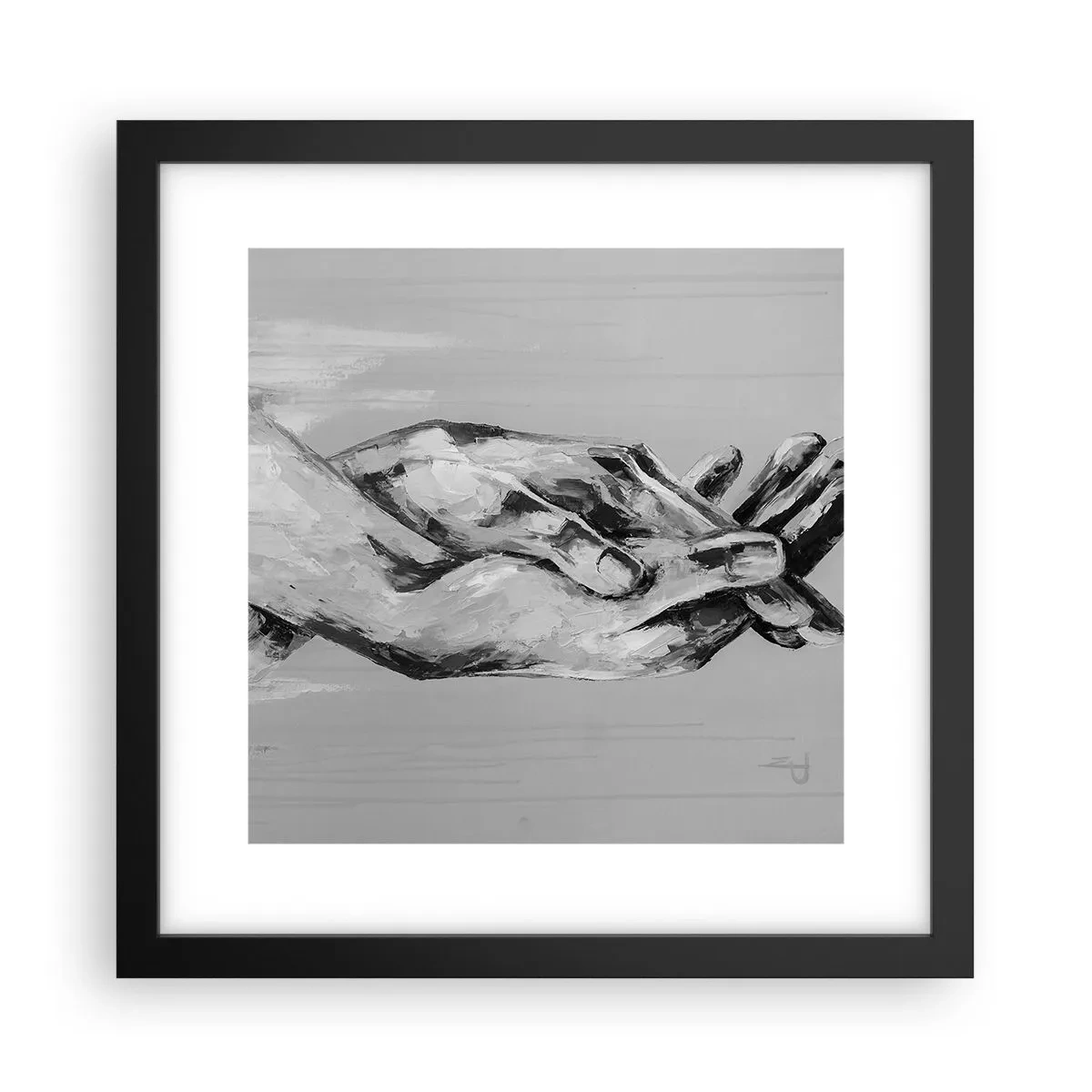 Plagát v čiernom ráme - Začiatok… - 30x30 cm