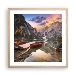 Plagát v ráme zo svetlého duba - Sľub dňa - 50x50 cm