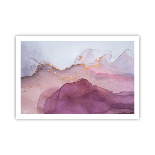 Plagát - Fialové a ľalové vlny - 91x61 cm