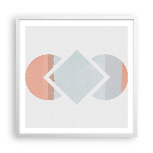 Plagát v bielom ráme - Situácia je jasná - 60x60 cm