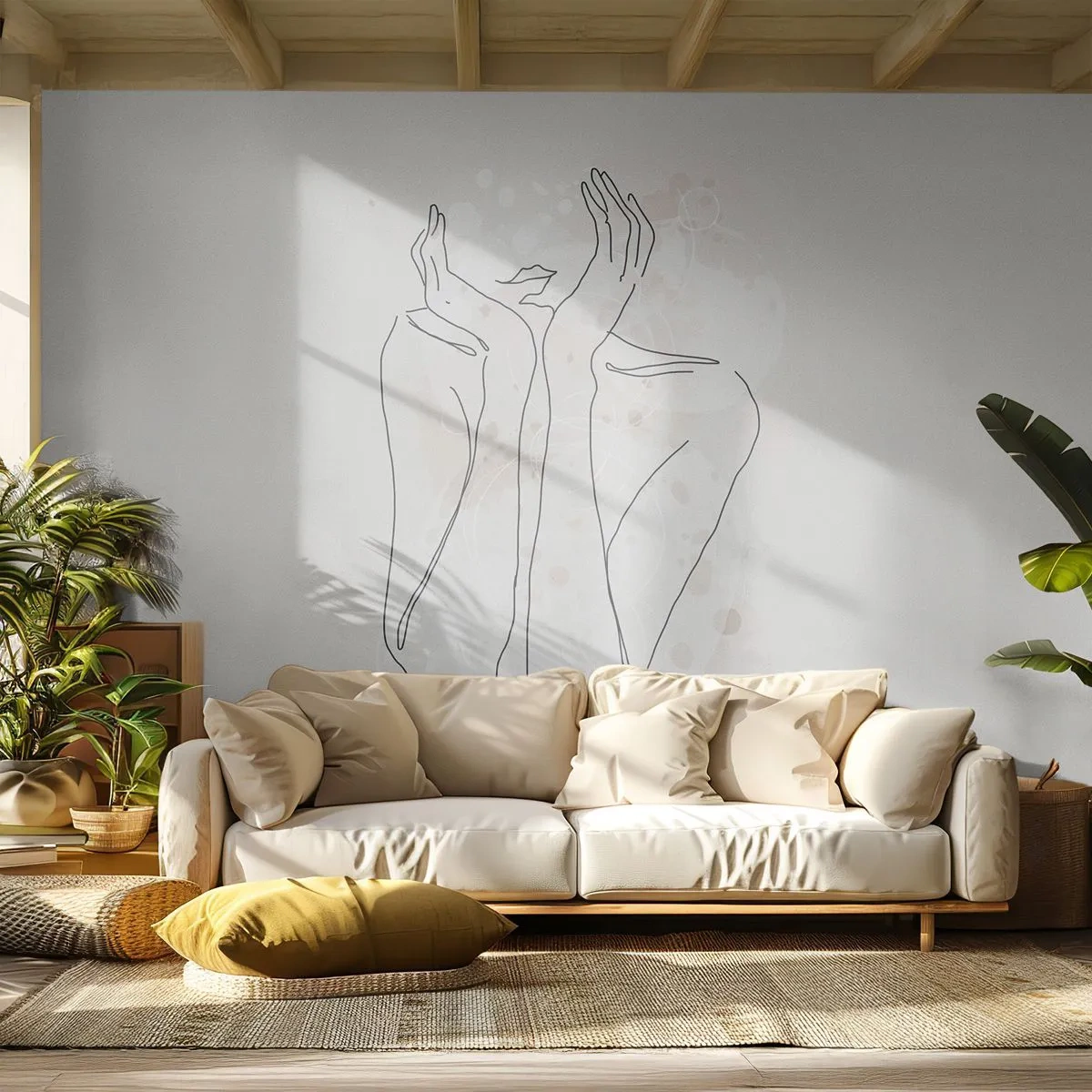 Fototapeta Premium Sand - Zasnený okamih - Grafika, Žena, Kus - 100x70 cm