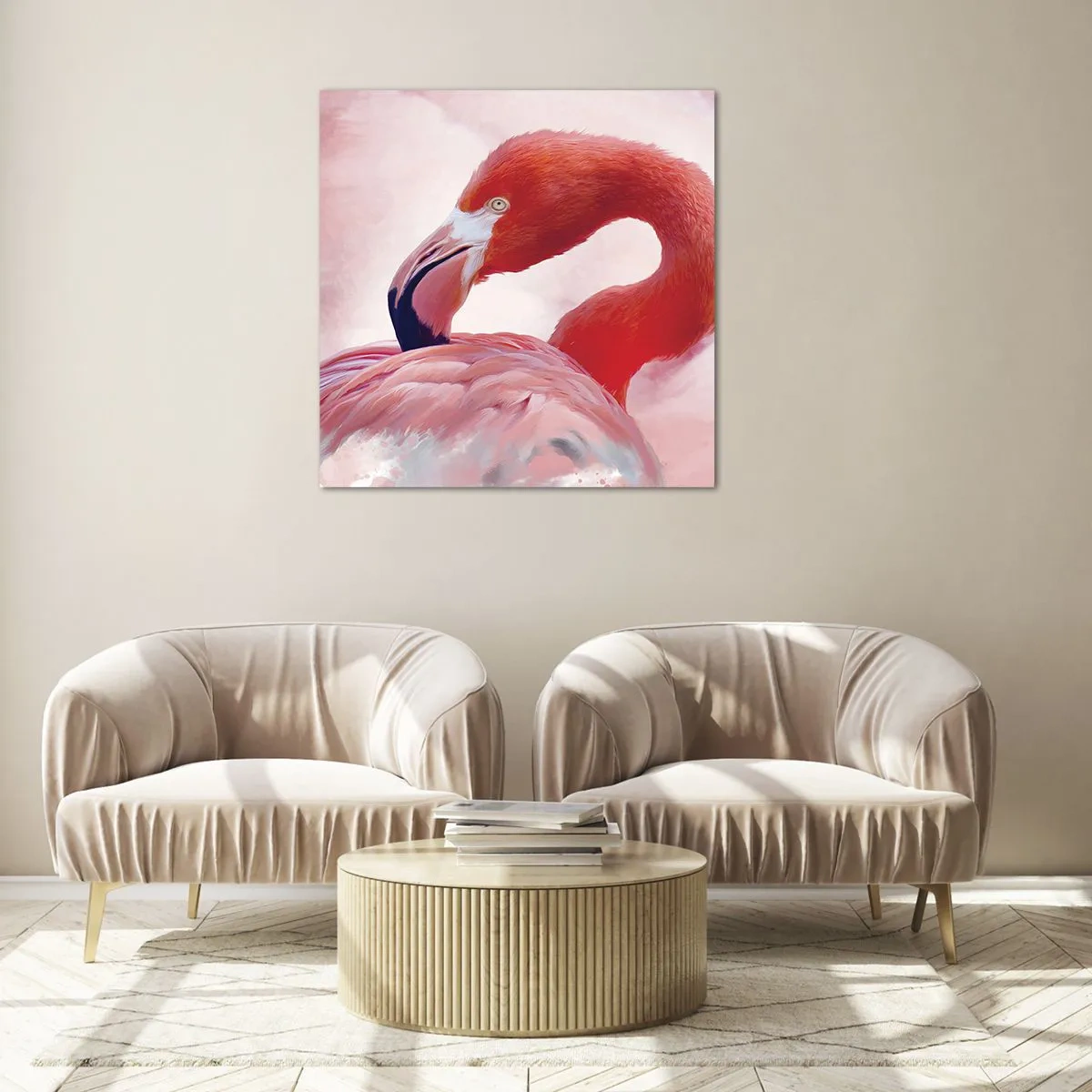 Obraz na skle - Vtáčia krása - 30x30 cm