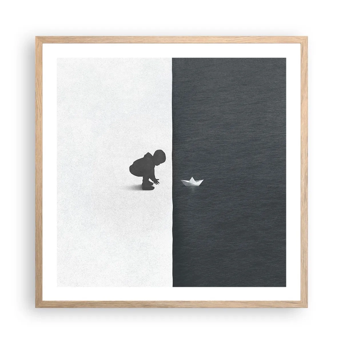 Plagát v ráme zo svetlého duba - Veľká výprava - 60x60 cm