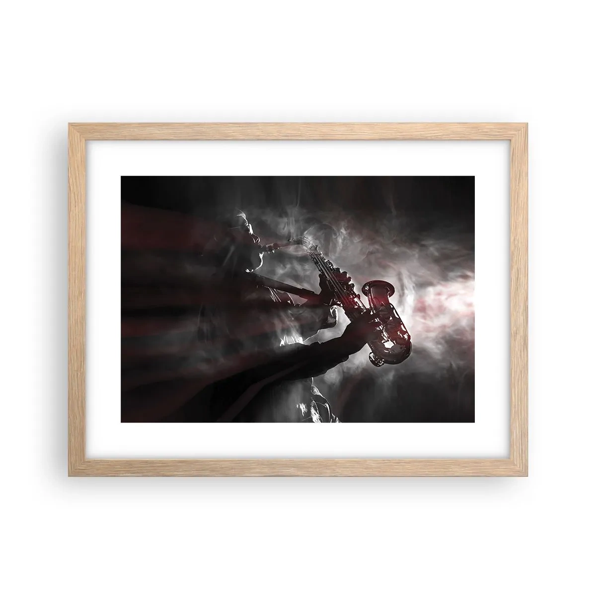 Plagát v ráme zo svetlého duba - V oparoch jazzu - 40x30 cm