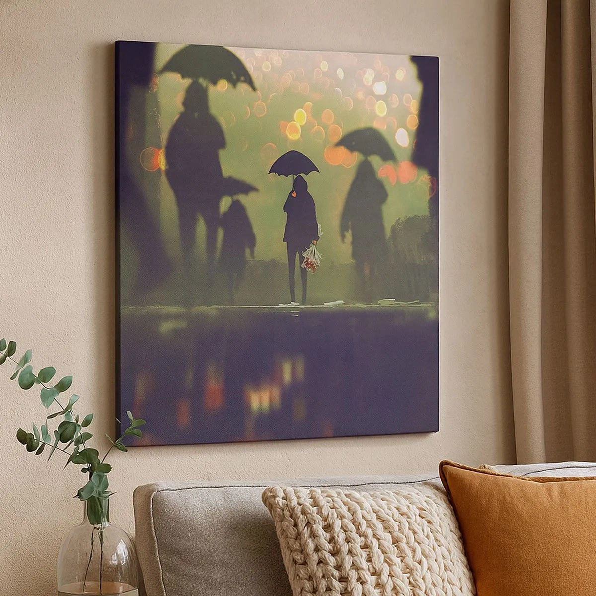 Obraz na plátne - Z perspektívy kvapky dažďa - 30x30 cm