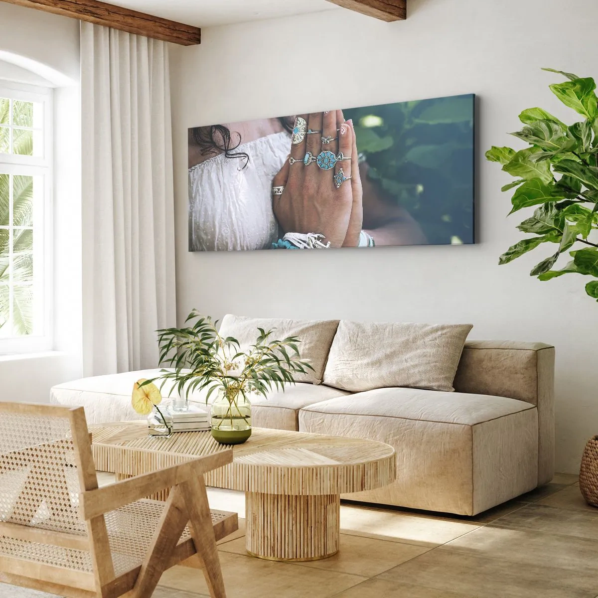 Obraz na plátne - Vitajte v centre bytia - 140x50 cm