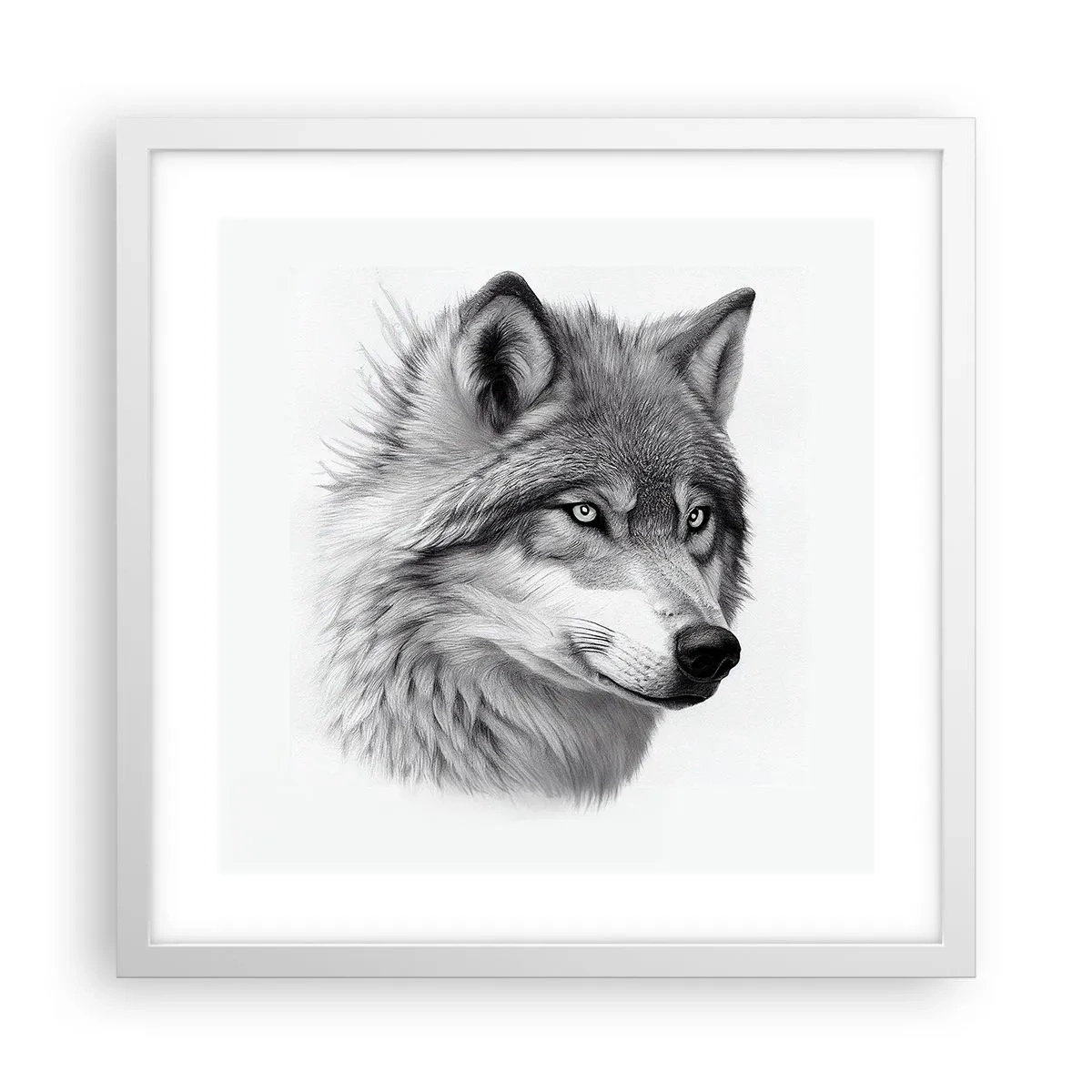 Plagát v bielom ráme - Alfa – bezpochyby - 40x40 cm