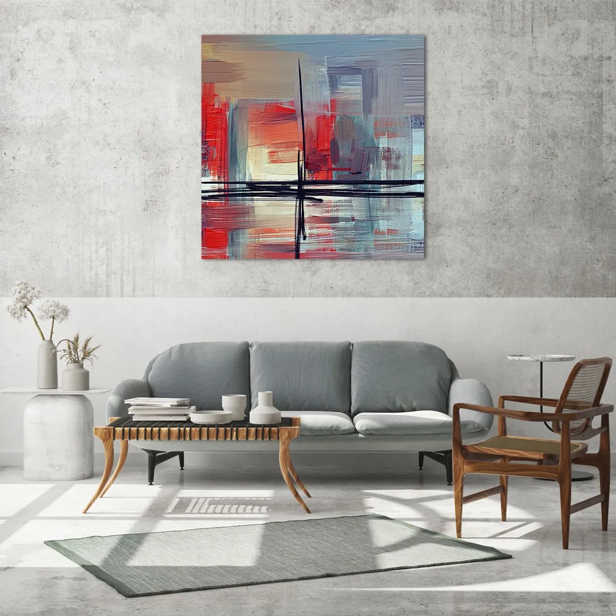 Obraz na skle - Krajina v neznámej dimenzii - 40x40 cm