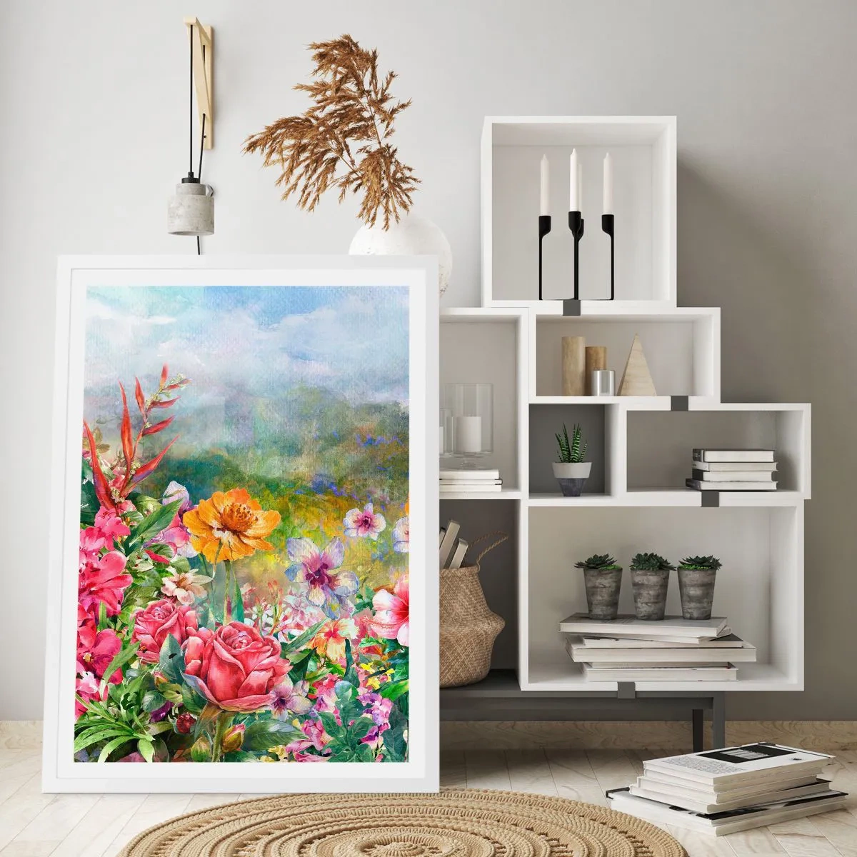 Plagát v bielom ráme - Záhrada, ktorá sa zbláznila - 61x91 cm
