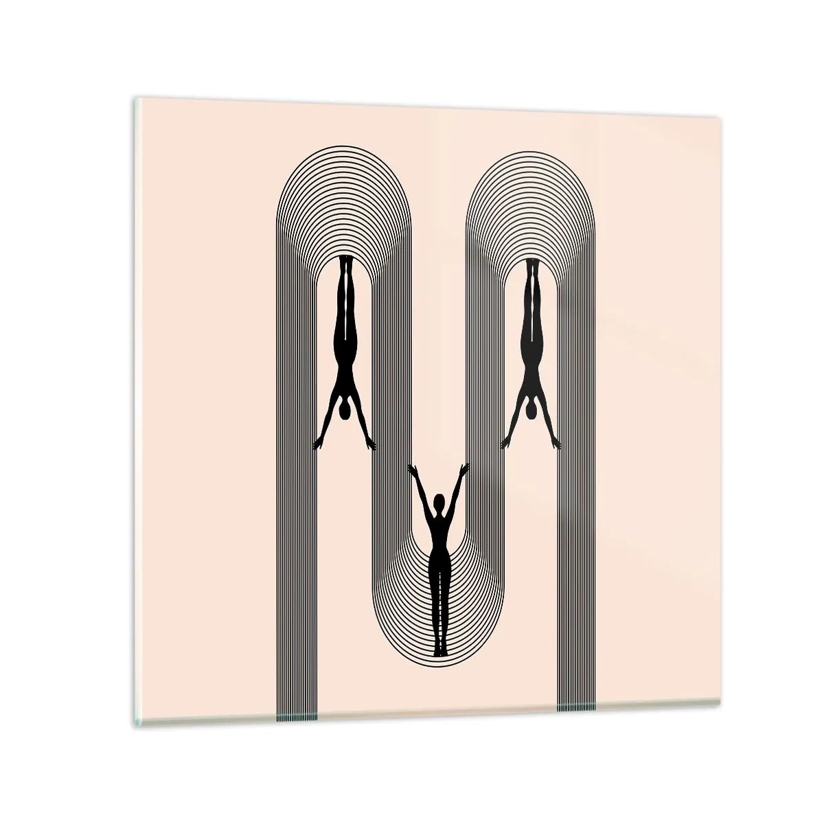 Obraz na skle - Hore nohami - 50x50 cm