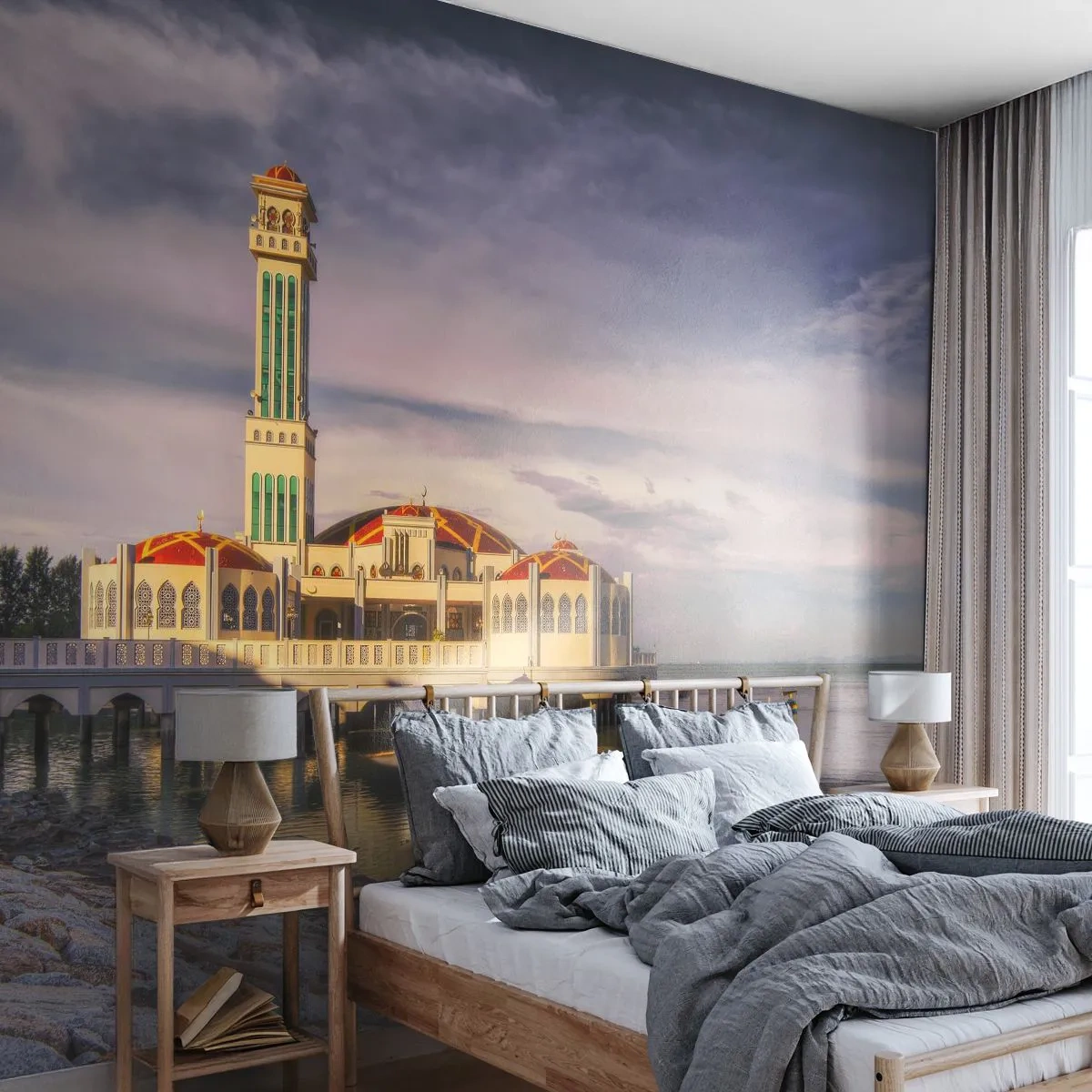 Samolepiaca Fototapeta Deluxe Sticker - Svätyňa prírody - Architektúra, Malajzia, Krajina - 250x175 cm