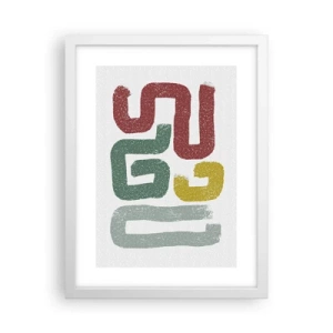 Plagát v bielom ráme - V neznámom jazyku - 30x40 cm