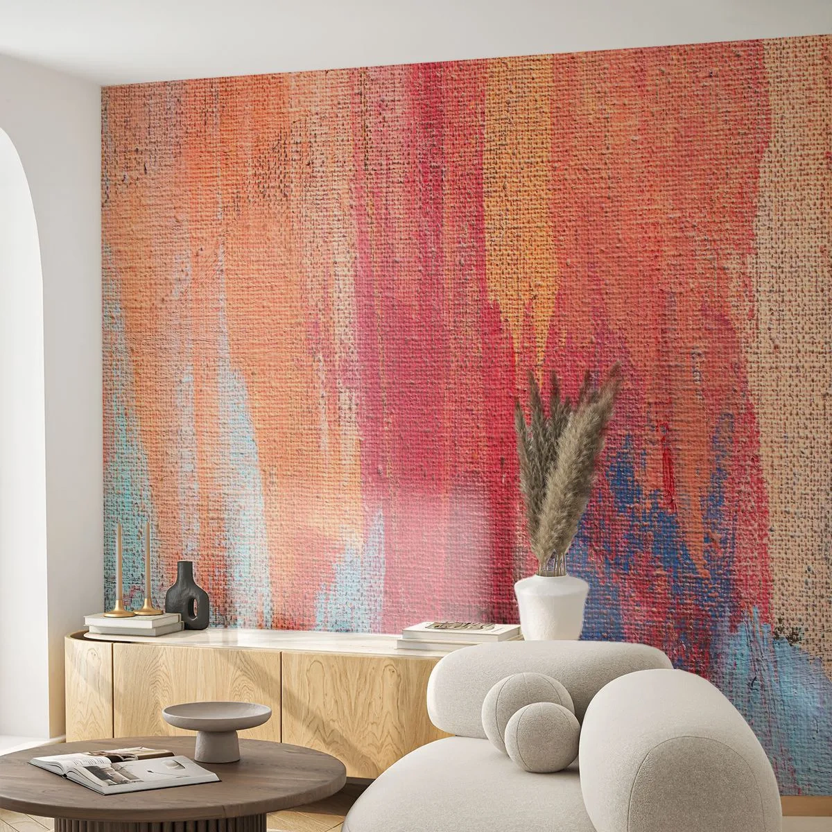 Fototapeta Premium Sand - Stekať dúhou - Abstrakcia, Kus, Maľovanie - 350x256 cm