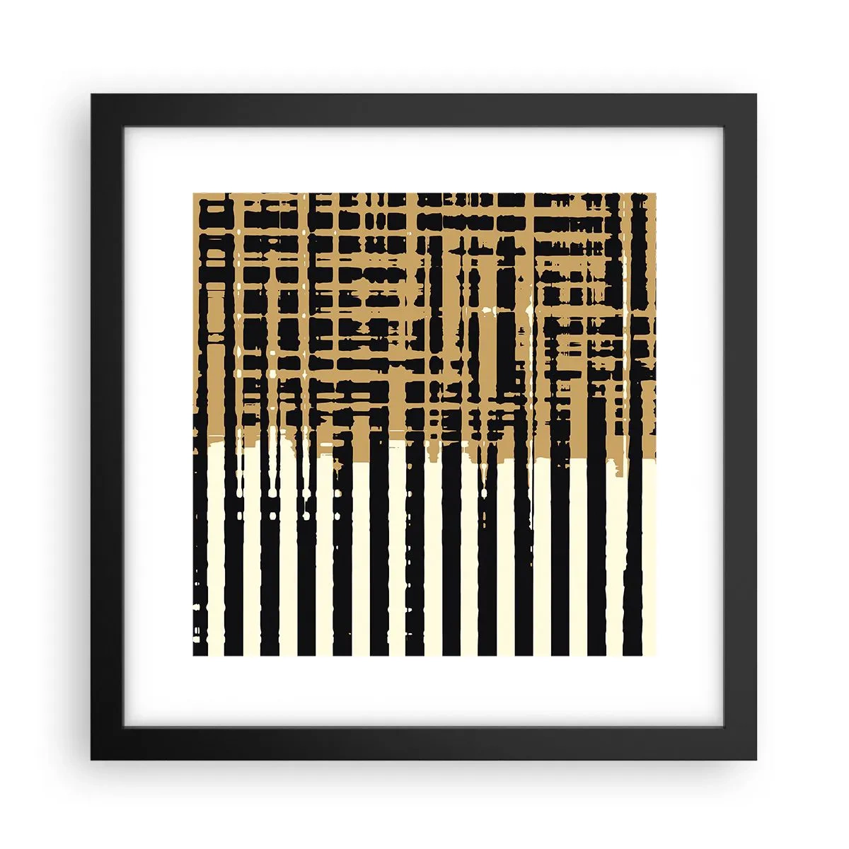 Plagát v čiernom ráme - Architektonická abstrakcia - 30x30 cm