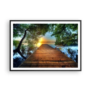 Plagát v čiernom ráme - Neponáhľaj sa, posaď sa - 100x70 cm