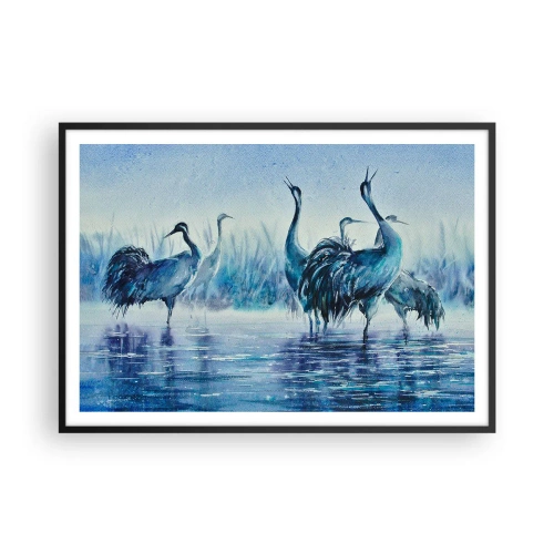 Plagát v čiernom ráme - Ranné stretnutie - 100x70 cm