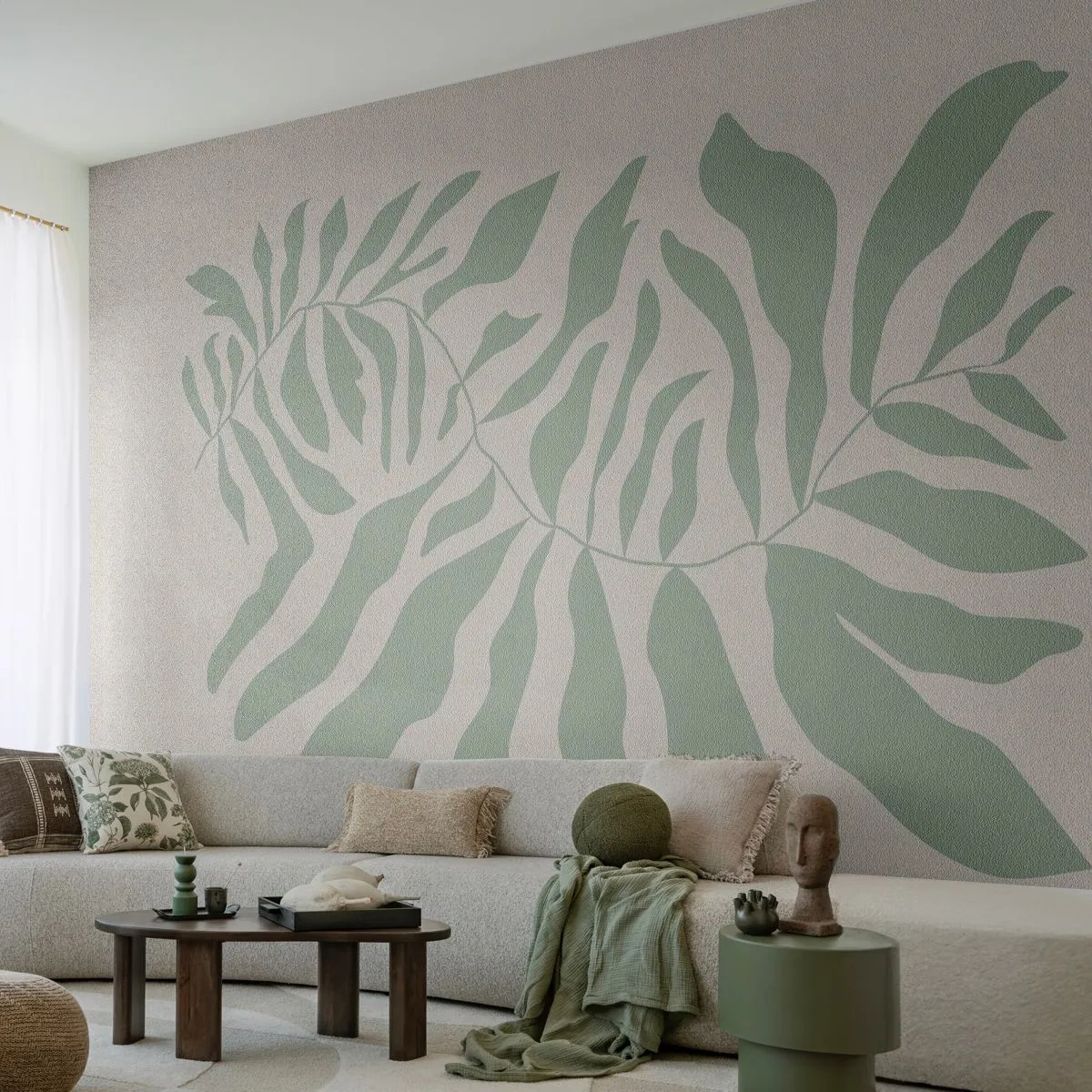 Fototapeta Premium Canvas - Smaragdová vetva - Boho, Rastlina, Botanický - 500x350 cm