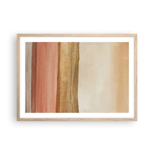 Plagát v ráme zo svetlého duba - Vertikálna kompozícia - 70x50 cm
