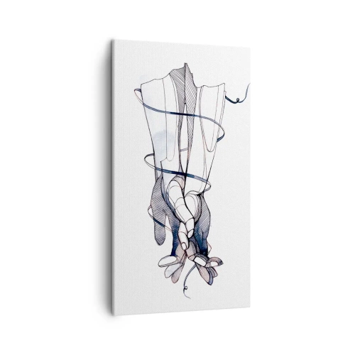 Obraz na plátne - Štúdia o dotyku - 45x80 cm