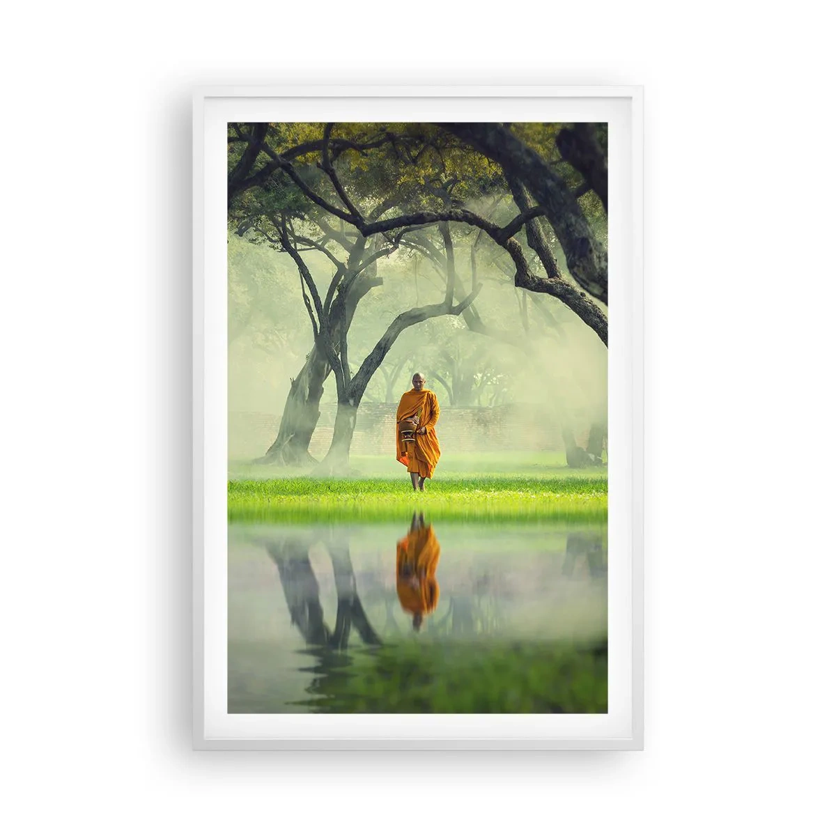 Plagát v bielom ráme - Na ceste k osvieteniu - 61x91 cm