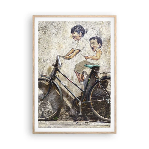 Plagát v ráme zo svetlého duba - Pravda alebo klam? - 70x100 cm