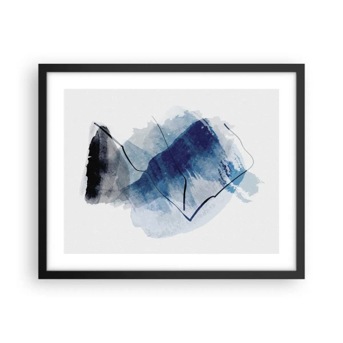 Plagát v čiernom ráme - Ľadová hora - 50x40 cm