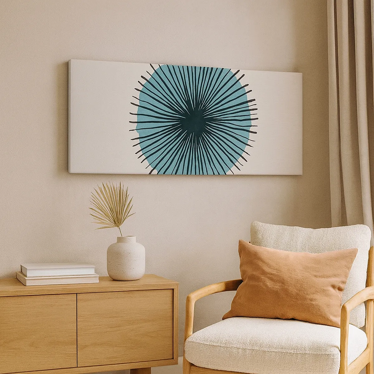 Obraz na plátne - Žiariaca modrá - 30x30 cm