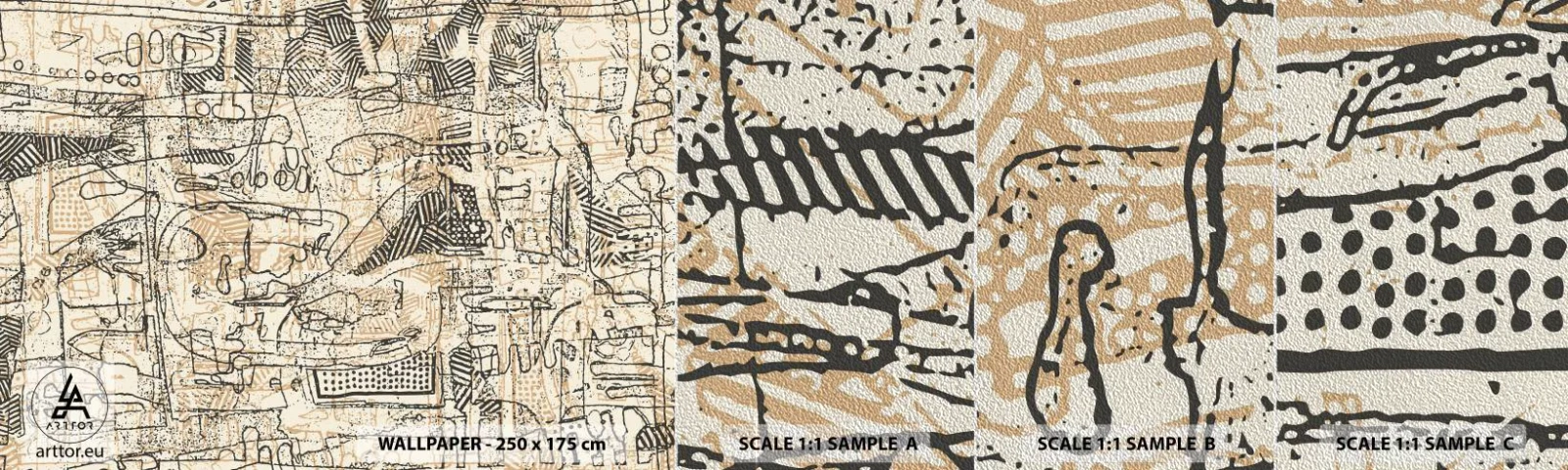 Vzorka fototapety Premium Sand - Čaká na rozlúštenie - Grafika, Kus, Abstrakcia - 100x30 cm