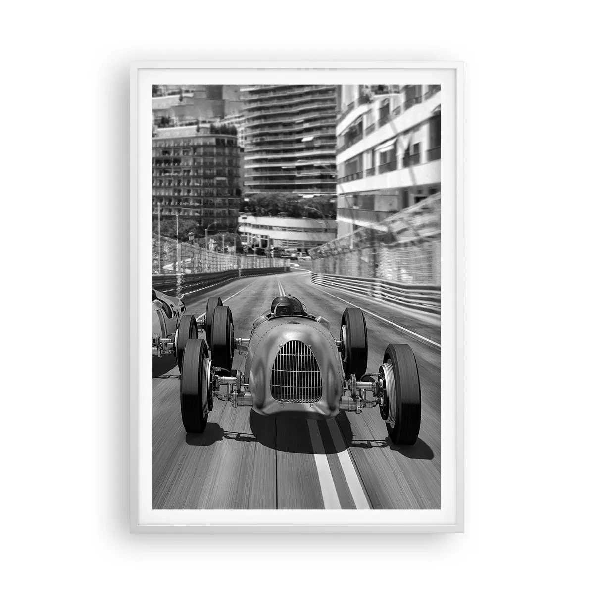 Plagát v bielom ráme - Kedysi dávno v Monte Carle - 70x100 cm