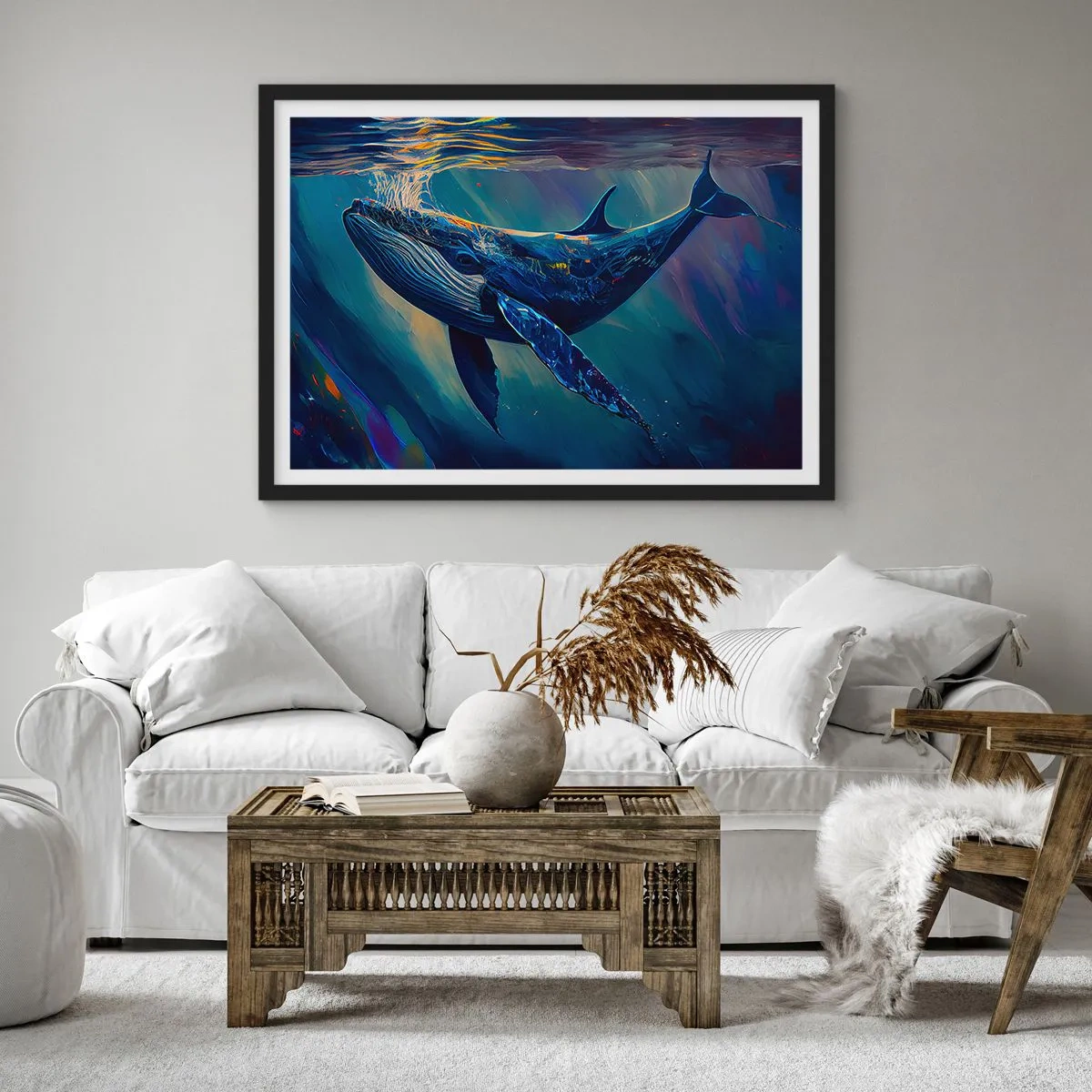 Plagát v čiernom ráme - Vitaj v mojom svete - 100x70 cm