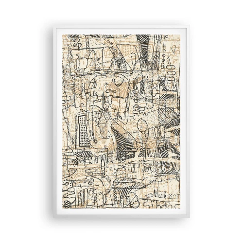 Plagát v bielom ráme - Čaká na rozlúštenie - 70x100 cm