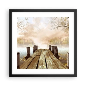 Plagát v čiernom ráme - Jemný smútok jesene - 40x40 cm