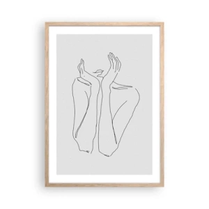 Plagát v ráme zo svetlého duba - O čom snívajú dievčatá - 50x70 cm