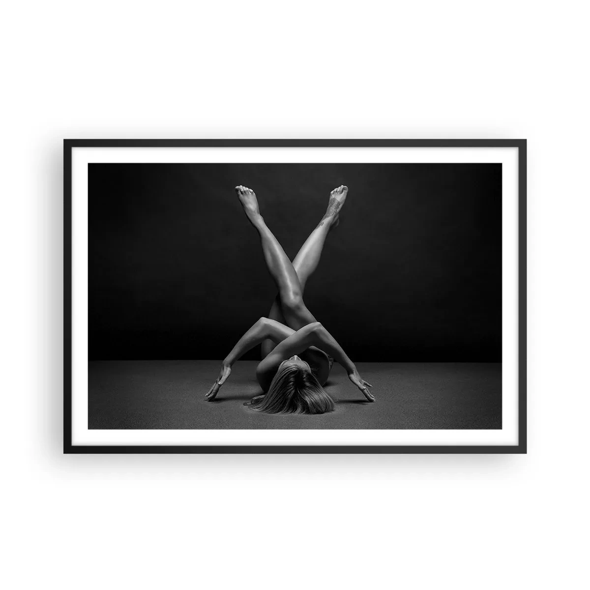 Plagát v čiernom ráme - Geometria nahoty - 91x61 cm