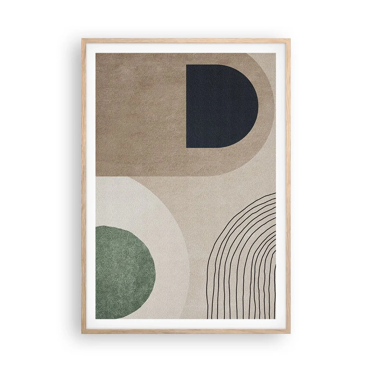 Plagát v ráme zo svetlého duba - Nežnosť oválu - 70x100 cm