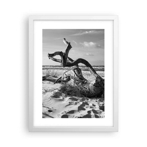 Plagát v bielom ráme - Morská socha - 30x40 cm
